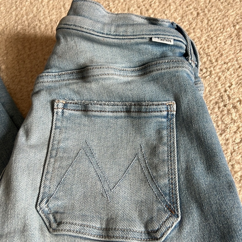 Mother Patch Pocket Undercover Sneak Wide Leg Jeans - Picture 7 of 9